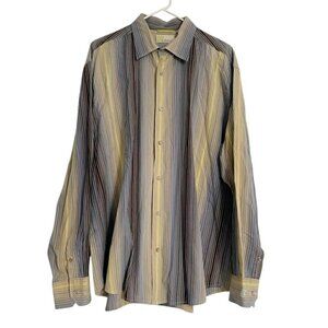 Men's Cubavera Size XL Button Down Shirt Long Sleeve Collar Cotton
